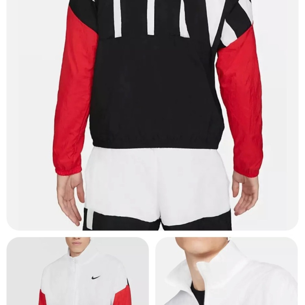Nike Men's Starting 5 (White/Black) Basketball Jacket Size XXL